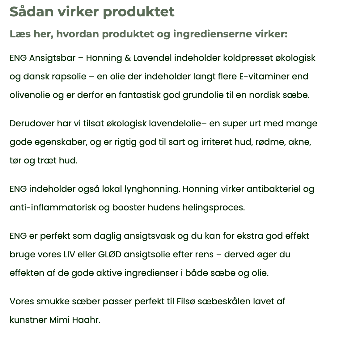 ENG Ansigtsbar – Honning & Lavendel