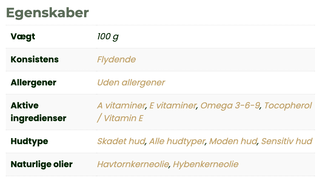 GLØD Ansigtsolie –  Havtorn & E-vitamin