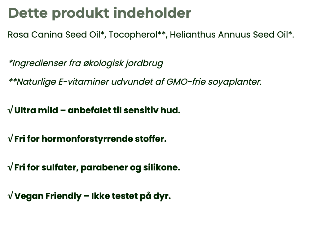 LIV Ansigtsolie – Hyben & E-vitamin