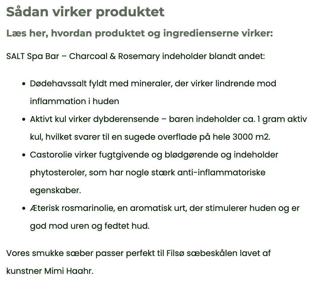 NORDSØEN - Salt sæbe med rosmarin og aktivt kul