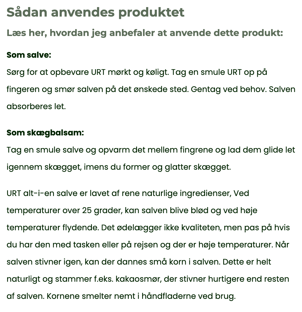 URT Salve – Kakaosmør & Bivoks