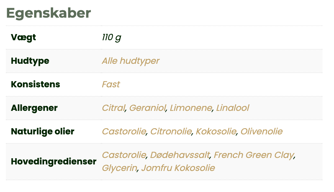 VESTERHAVET – Green Clay & Lemon Salt Soap