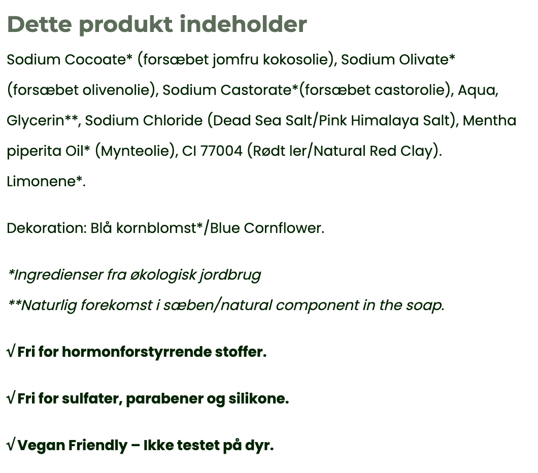 ØSTERSØEN – Red Clay & Peppermint Salt Soap